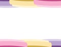 Abstract Pink Yellow and Purple Frame, Light Colors Border Royalty Free Stock Photo