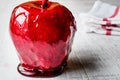 Candy Apples on white wooden surface. Ready to Eat Royalty Free Stock Photo