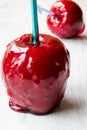 Candy Apples on white wooden surface. Ready to Eat Royalty Free Stock Photo