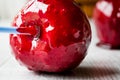 Candy Apples on white wooden surface. Ready to Eat Royalty Free Stock Photo