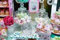 Candy bar. Colored cupcakes. Royalty Free Stock Photo