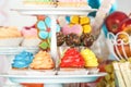 Candy bar with delicious treats for birthday party Royalty Free Stock Photo