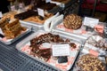 Candy bar food buffet, during hotel brunch, indoor catering