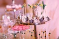 Candy bar. Table sweets candies dessert Royalty Free Stock Photo