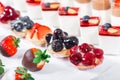 Candy bar. Wedding reception table with sweets, candies, dessert Royalty Free Stock Photo