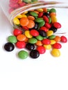 Candy beans in white background