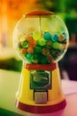 Candy bubblegum toy machine colorfill Royalty Free Stock Photo
