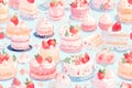 Candy cake sweets tile background