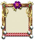 Candy cane-bell frame Royalty Free Stock Photo