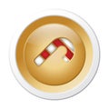 Candy cane button. Vector illustration decorative background design Royalty Free Stock Photo