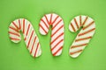 Candy cane cookies. Royalty Free Stock Photo