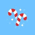 Candy cane flat design elements,Candy cane icon,Vector and Illustration