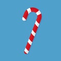 Candy cane flat vector icon
