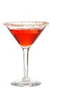 Candy cane garnished martini Royalty Free Stock Photo