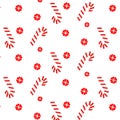Candy cane and lollipop seamless christmas pattern Royalty Free Stock Photo