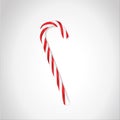 Candy cane or lollipop stick isolated on white