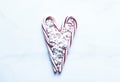 Candy cane love Royalty Free Stock Photo