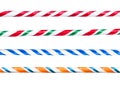 Candy cane. Set of different striped twisted handmade candy canes