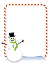 Candy Cane Snowman Border 2