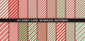 Candy cane stripe seamless pattern. Christmas texture. Vector illustration