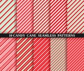 Candy cane stripe seamless pattern. Christmas texture. Vector illustration