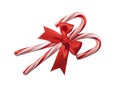 Candy canes with red bow Royalty Free Stock Photo