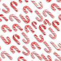 Candy canes on white background.