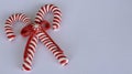 Candy canes on a white background