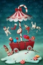 Candy carousel Royalty Free Stock Photo