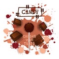 Candy Chocolate Lolly Dessert Colorful Icon Choose Your Taste Cafe Poster