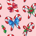 Candy christmas seamless pattern