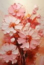 Candy Coated Blooms: A Vibrant Fusion of Pink, Orange, and White