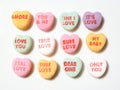 Candy conversation hearts Royalty Free Stock Photo