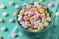 Candy Conversation Hearts for Valentine's Day Royalty Free Stock Photo