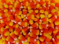 Candy corn background close-up top view stock images Royalty Free Stock Photo