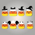 Candy Corn Clip Art Set.