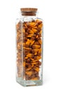 Candy Corn in a Glass Jar Royalty Free Stock Photo