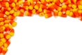 Orange Candy corn Halloween background Royalty Free Stock Photo