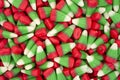 Candy corn in holiday colors Royalty Free Stock Photo