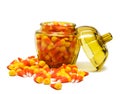 Candy Corn in Jar Royalty Free Stock Photo