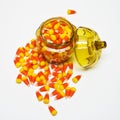 Candy Corn in Jar Royalty Free Stock Photo