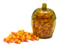 Candy Corn in Jar Royalty Free Stock Photo