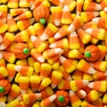 Candy corn and pumpkin Halloween background
