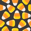 Candy corn seamless pattern for halloween background or wallpaper