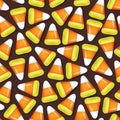 Candy corn seamless pattern vector illustration