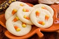 Candy Corn Sugar Cookies Royalty Free Stock Photo