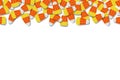 Candy Corn Top Background Repeating Horizontal Vector Illustration 1