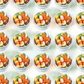 Candy Corn Treats in Small Bowls Royalty Free Stock Photo