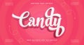 Candy 3d editable text effect template Royalty Free Stock Photo