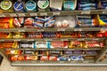 Candy display at grocery store